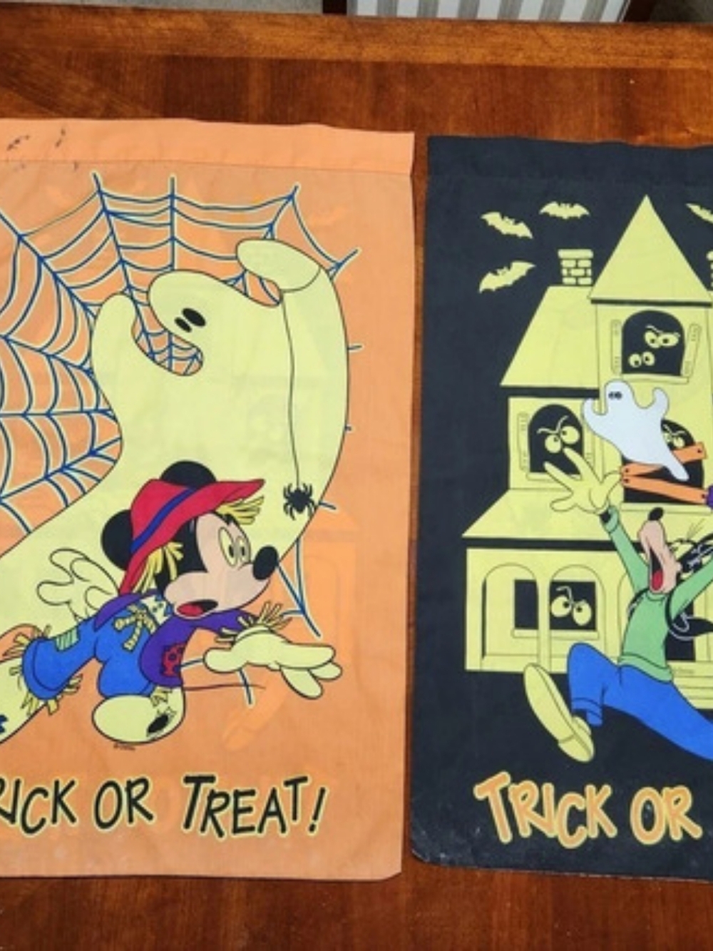 Vintage Disney Trick or Treat Bags in Orange & Black Or Pillow Cases.